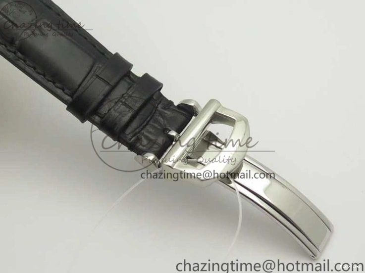 MIROTIME 0518 Portofino Automatic SS TWF 1:1 Best Edition Black Dial on Black Leather Strap A TravelReady 7199